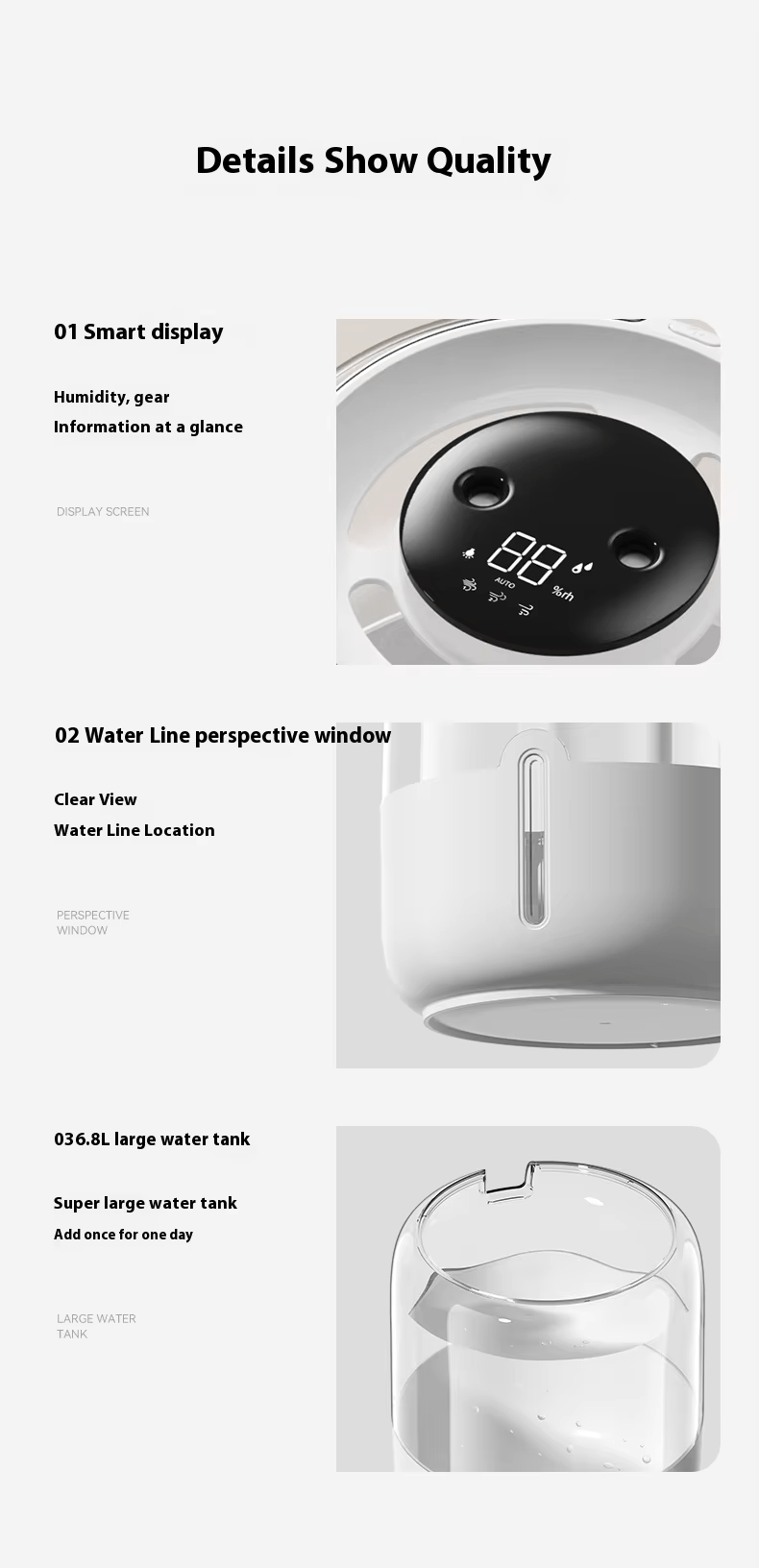 Humidifier YWH012 detail view