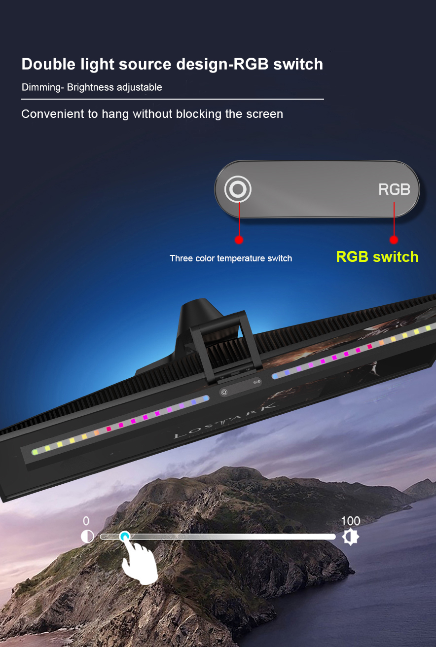 Monitor Light Bar YWD004 detail view